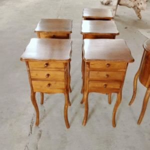 Indonesian teak wood table with 3 drawers