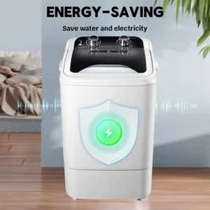 HOMEFUN Fully Automatic Mini Washing Machine With Dryer Mesin Basuh Washer Mesin Basuh Auto Mini dengan Dryer 8.8KG