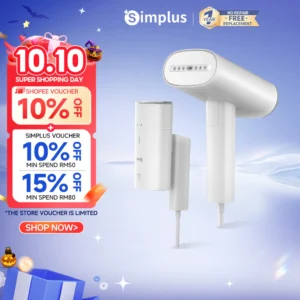 Simplus Garment Steamer丨1200W Power丨 22g/min Steam Output丨170ml Water Tank丨Foldable丨5s Preheating GTJH017